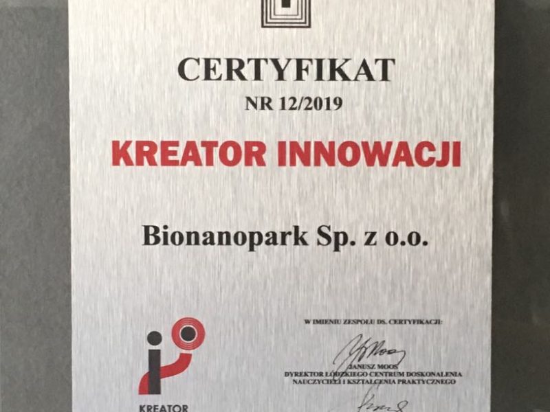 Zdjęcie prezentujące - Bionanopark „Kreatorem Innowacji”