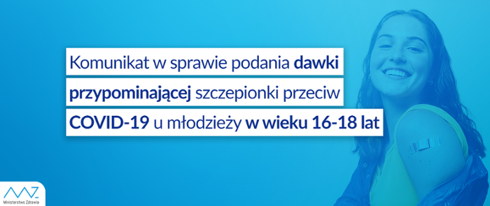 Dawka przypominająca dla młodzieży w wieku od 16 do 18 lat