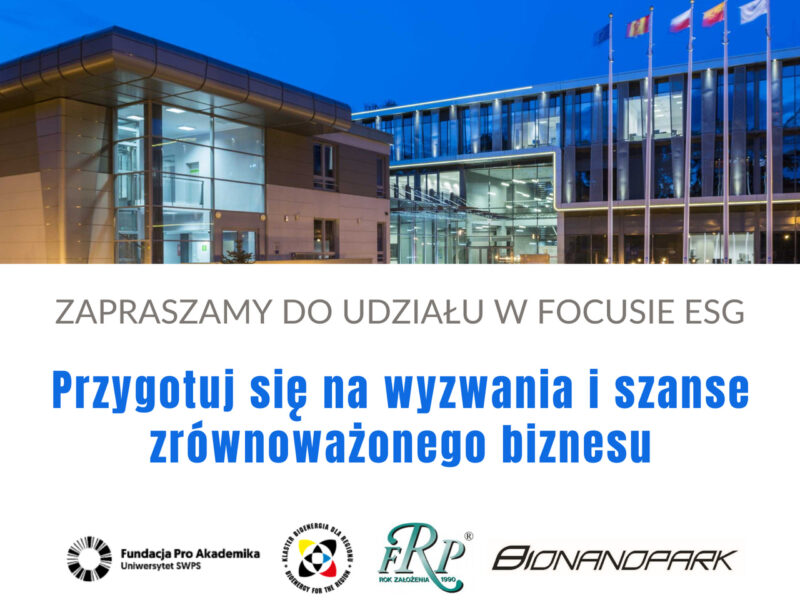 Zdjęcie prezentujące - Focus ESG – wyzwania i szanse zrównoważonego rozwoju biznesu